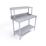 1200 x 600mm Stainless Steel Wall Table & Gantry