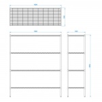1520mm Chrome Wire Racking