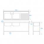 1800 x 600mm Sink