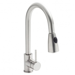 Stainless Steel Mono Tap With Pull Out Spray Head 