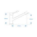 Stainless Steel Monobloc Swivel Tap