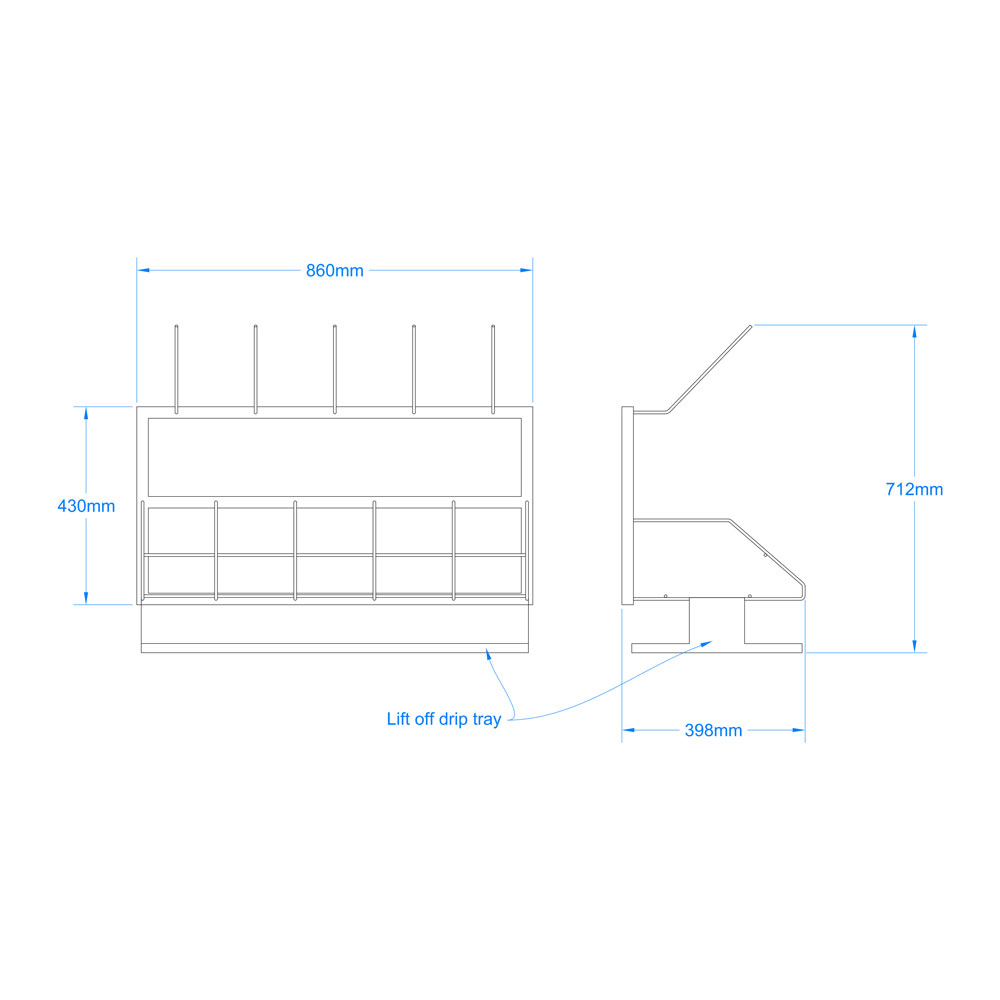 Bed Pan Drying Rack | Buy Online | Ireland - CommercialSinks.ie