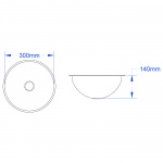 Domed Inset Stainless Steel Hand Basin (⌀300mm)