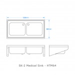 HTM64 Double Bowl Medical Sink