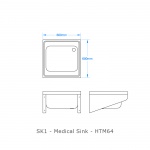HTM64 Single Bowl Medical Sink SK1