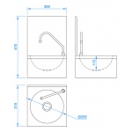 Leg Operated Stainless Steel Hand Basin #3