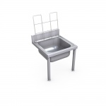 Cleaners Sink with hinged bucket rest