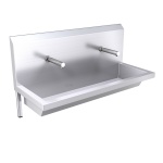 1200mm High Back Wash Trough, Sensor Operated Taps